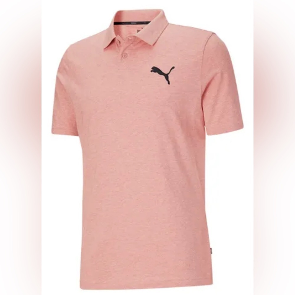 PUMA Essential Jersey Polo Future Pink 100% Cotton Mens Medium S*